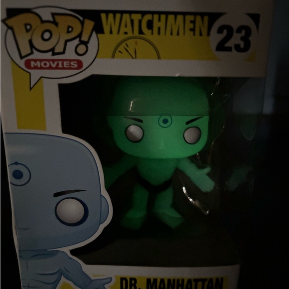 Funko Pop Dr. Manhattan The watchman #23 New Glows In Dark Vaulted - Picture 4 of 9